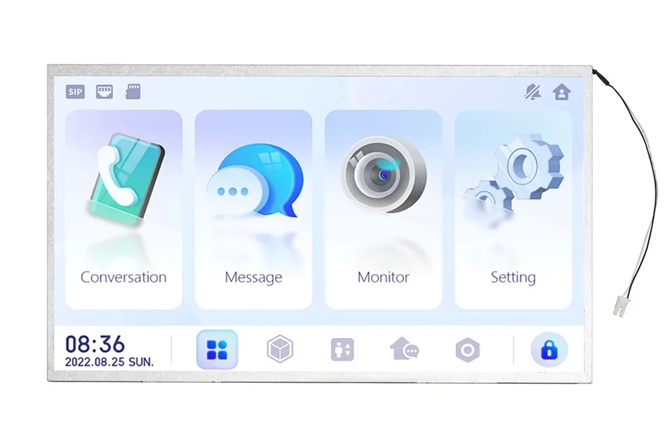 Úplný zobrazení LCD displeje obrazovky