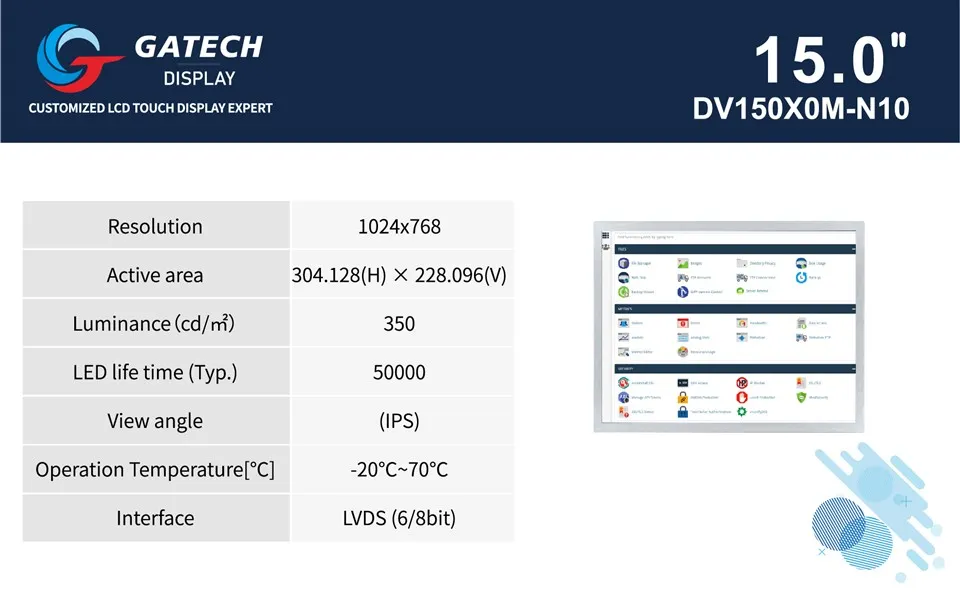 Navigační displej obrazovky