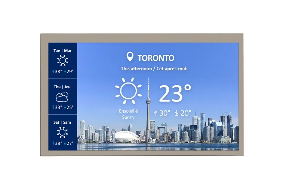 Obrazovka centrální kontroly LCD