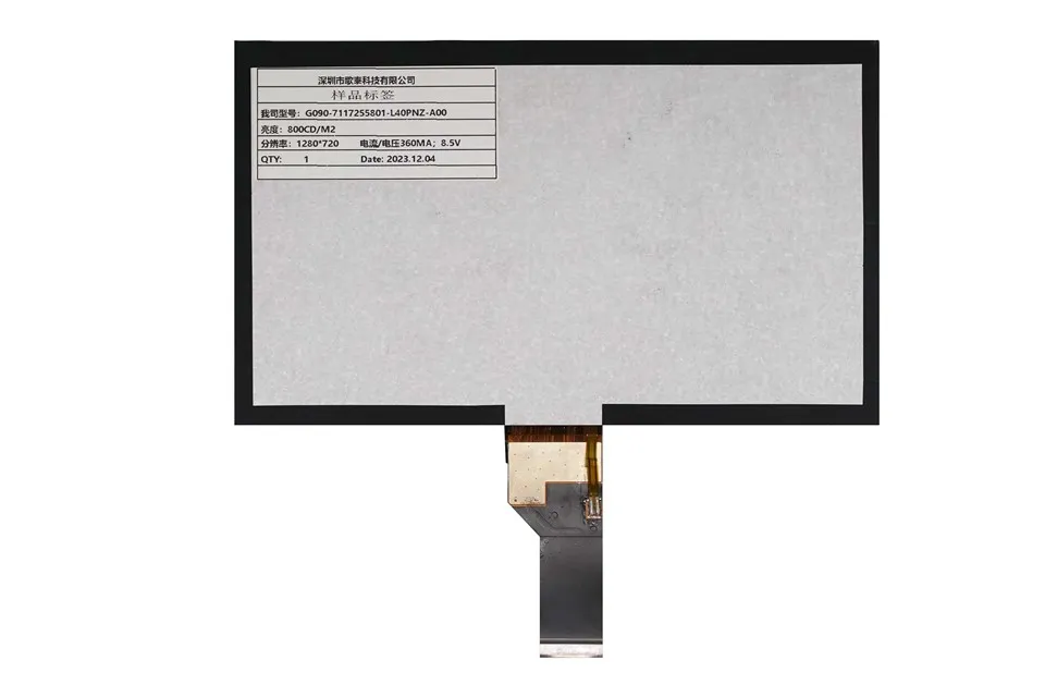 LCD modul namontovaný na automobilu